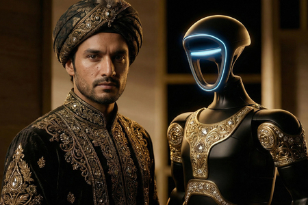 Futuristický komoří: Pozlacený robot Alladin