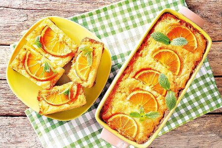 Řecký jogurtový koláč s pomeranči