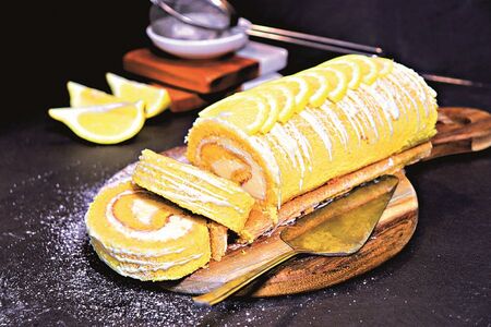 Citronová roláda s tvarohem
