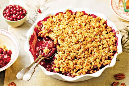 Brusinkový crumble