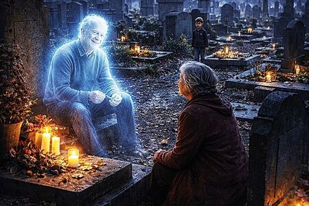 Přízrak na hřbitově přinesl smíření