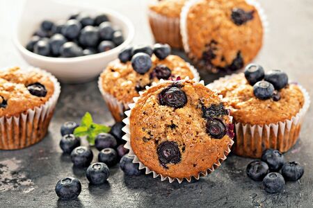 Nadýchané muffiny s borůvkami