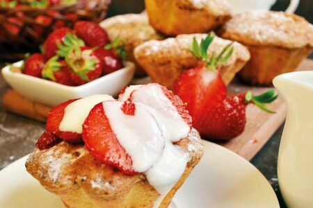 Muffiny s jahodami a jogurtem