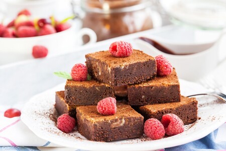 Brownies s malinami