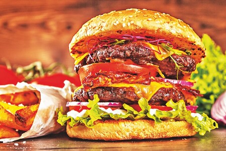 Dvojitý hovězí hamburger