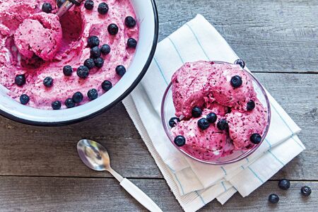 Zmrzlina z borůvek a limetek