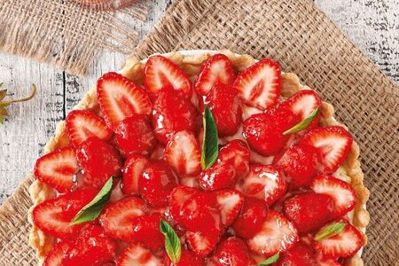 Tvarohový koláč s jahodami