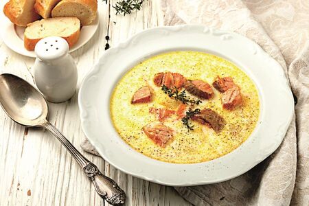 Krémová polévka z lososa